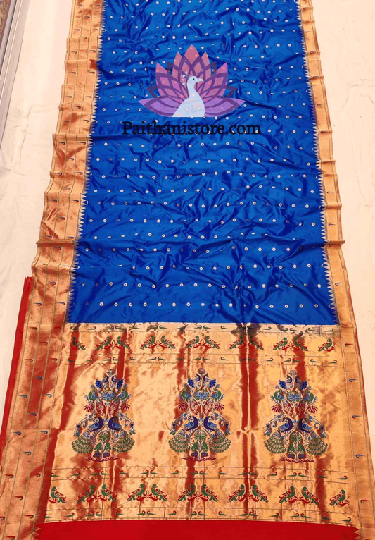 Authentic Tripal Muniya Paithani Sarees