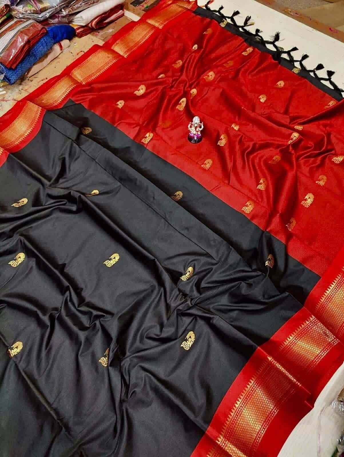 Black Sico Silk Paithani