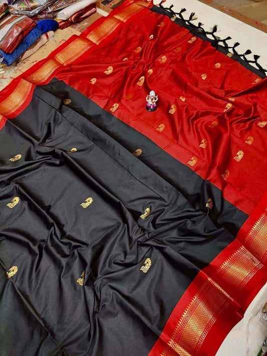 Black Sico Silk Paithani