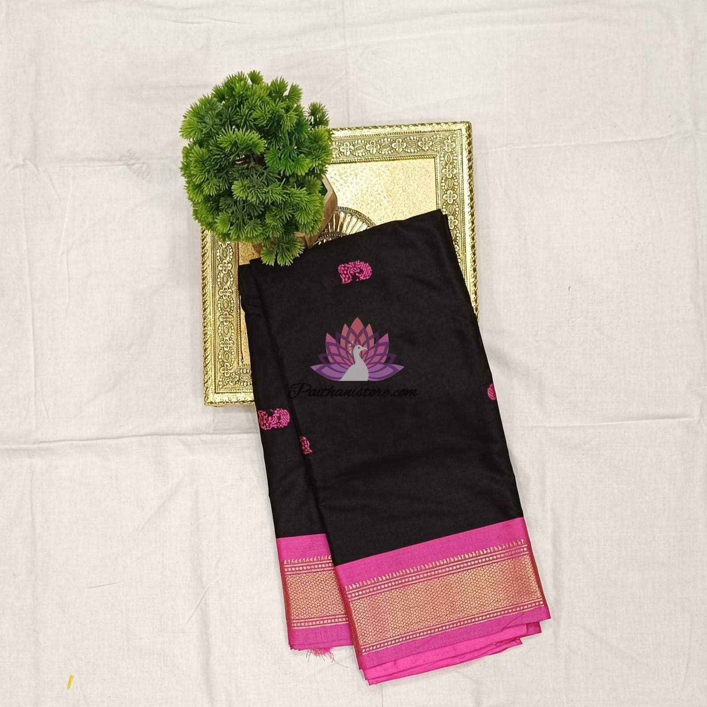Black Sico Silk Paithani Saree - Perfect for Special Occasions