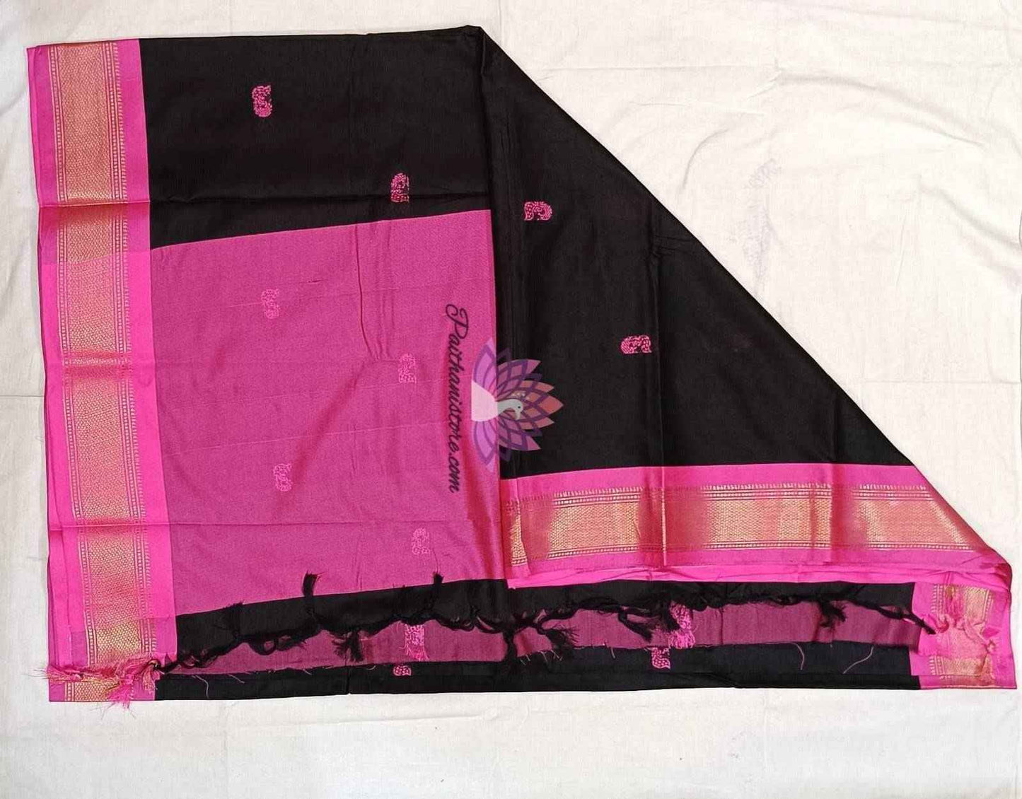 Black Sico Silk Paithani Saree - Perfect for Special Occasions