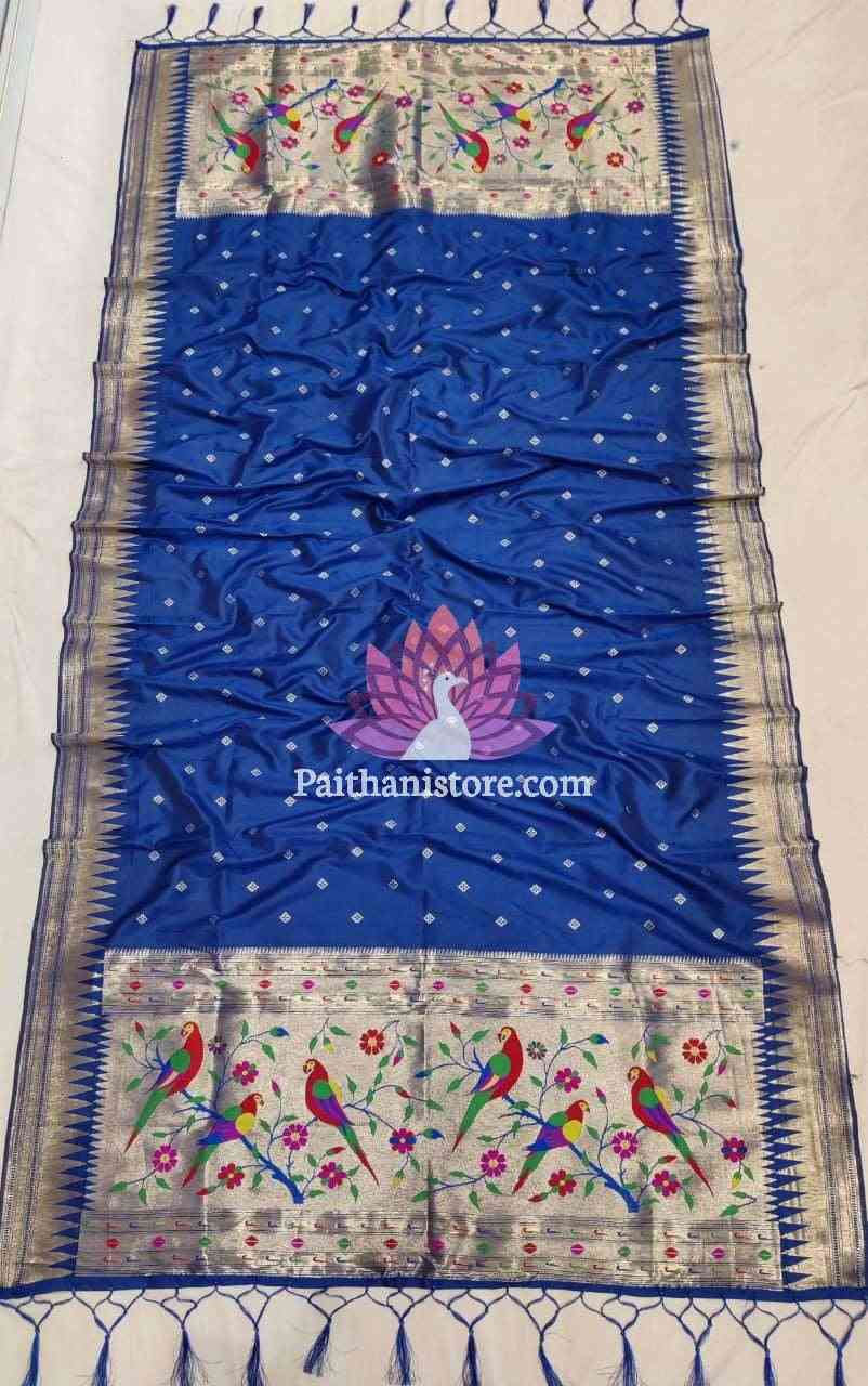 Blue Paithani Dupatta - Paithanistore