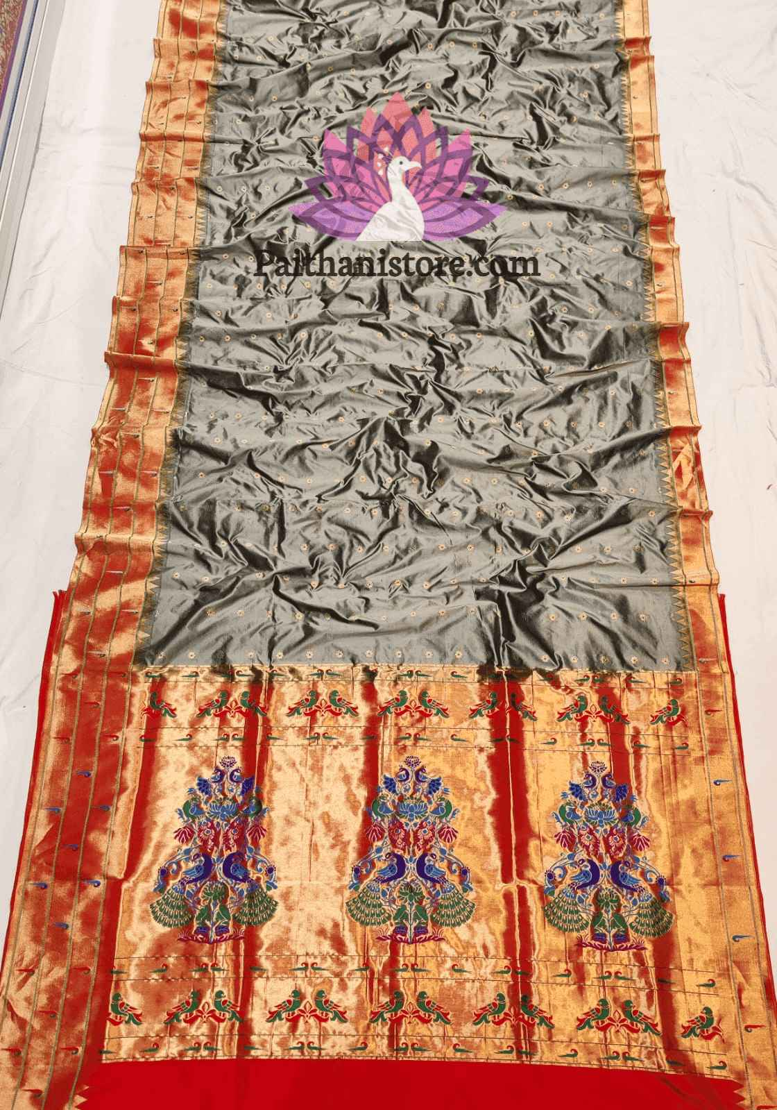 Bridal Tripal Muniya Paithani Sarees