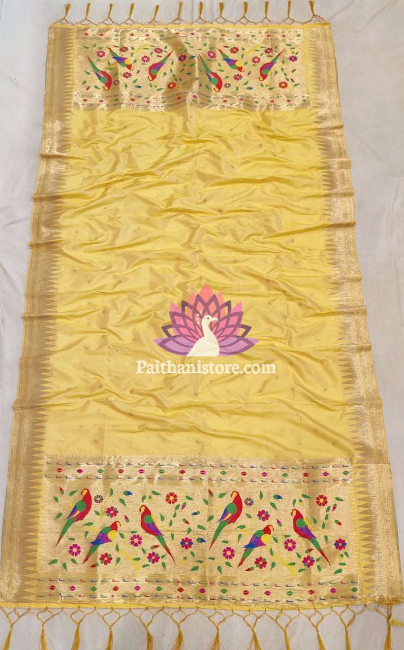 Light Yellow Designer Dupatta Online