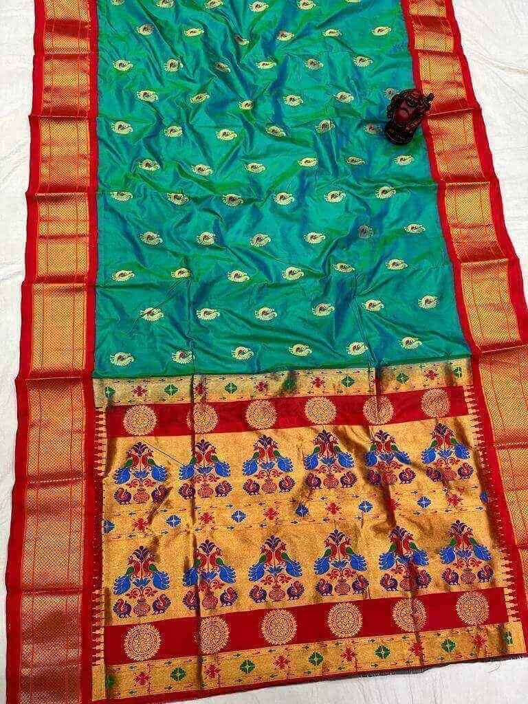 Morpankhi Colour Kadiyal Maharani Paithani