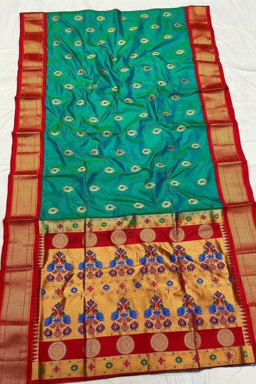 Morpankhi Colour Kadiyal Maharani Paithani