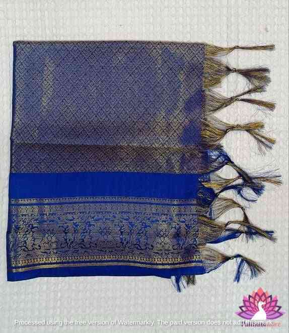 Blue Wedding Purple Shela For Bride And Groom