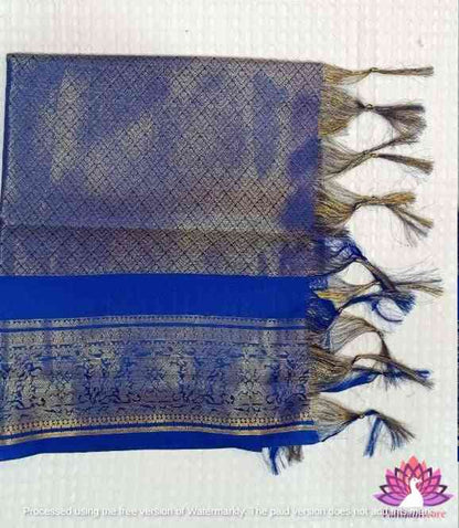 Blue Wedding Purple Shela For Bride And Groom