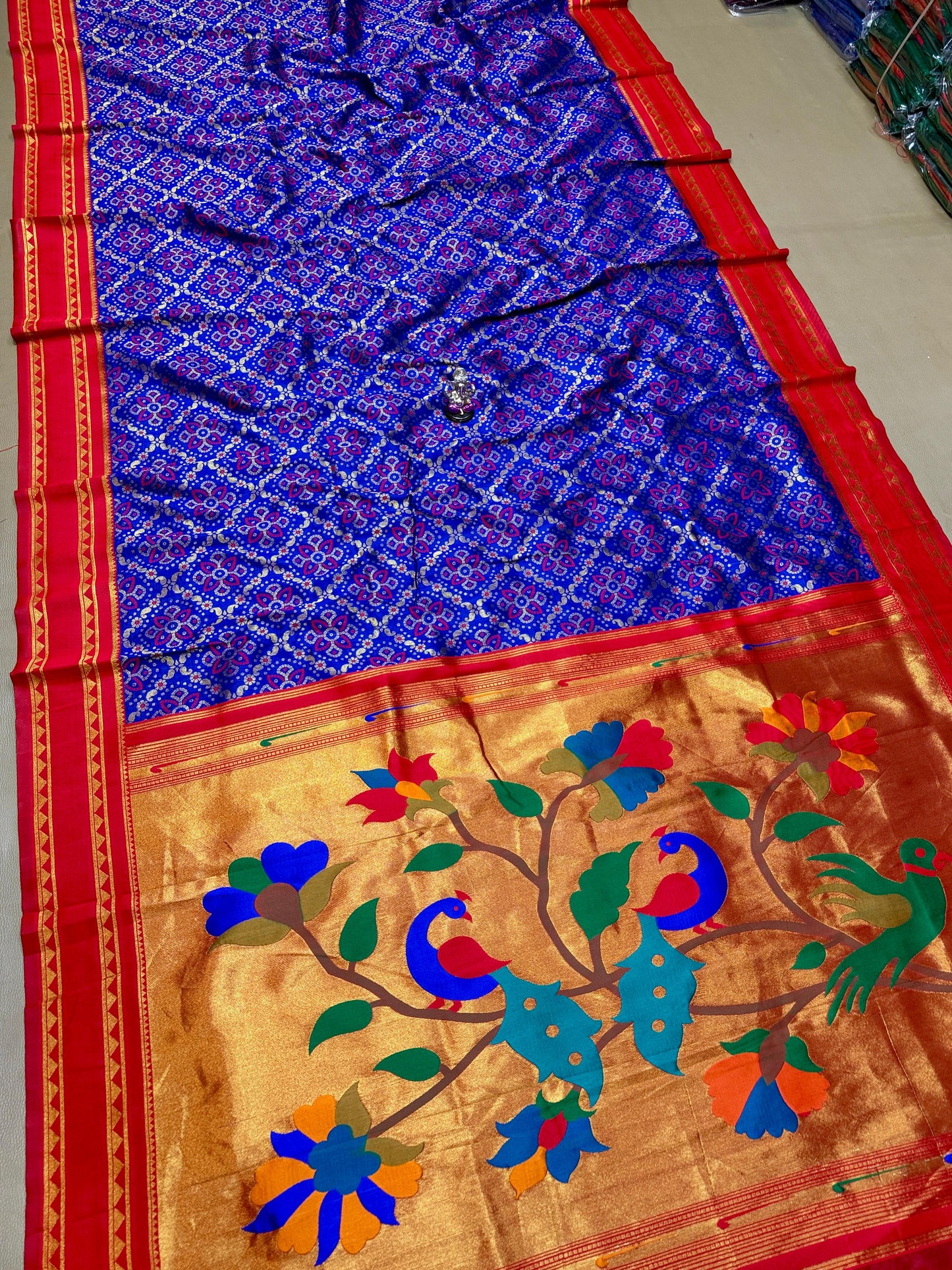 Bandhani Paithani Saree — Worn by Model