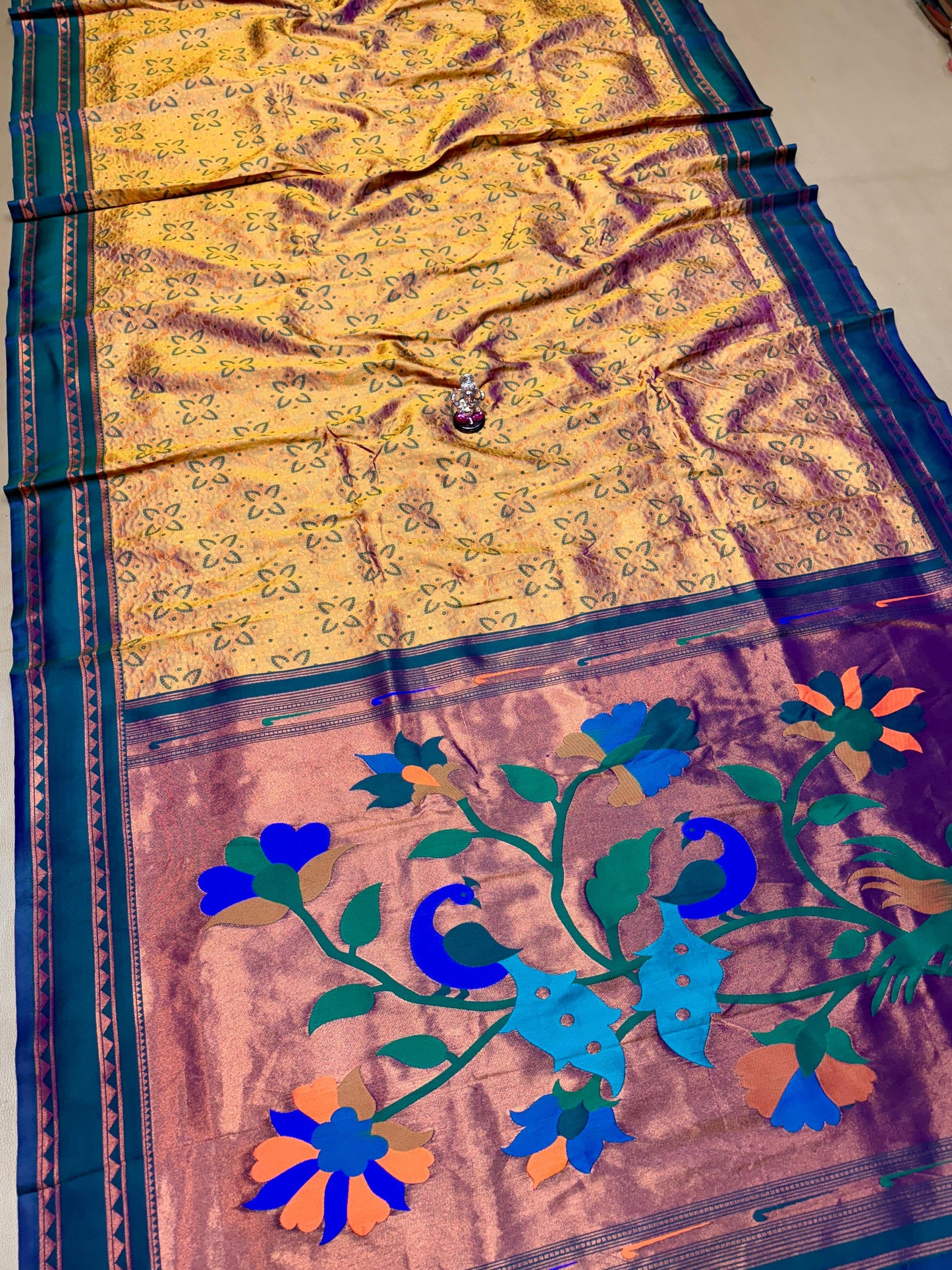 Bandhani Paithani Saree — Front View