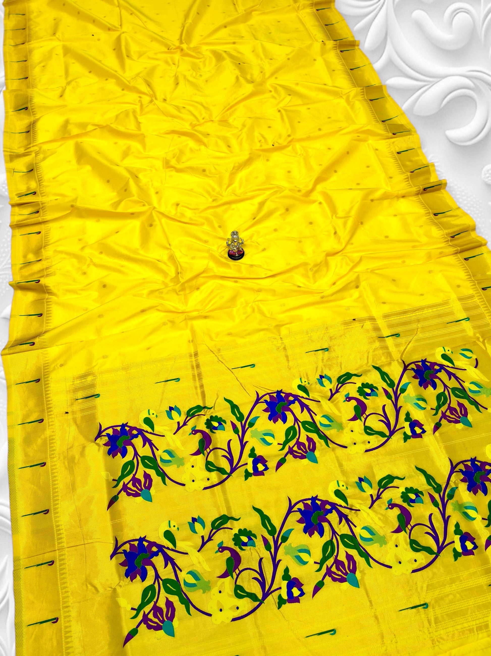 Beautiful Peacock Pallu Paithani Saree — Front View