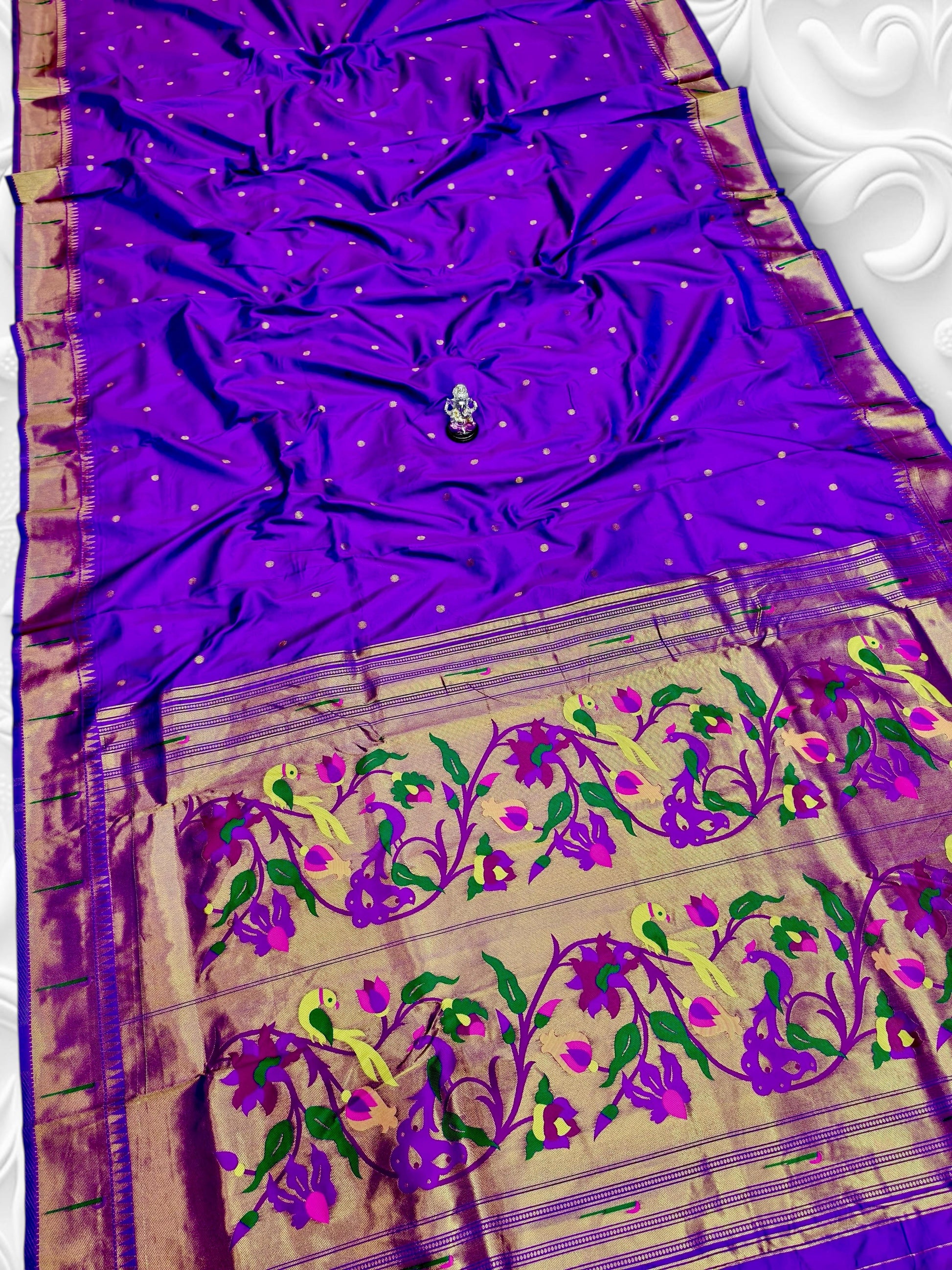 Beautiful Peacock Pallu Paithani Saree — Pallu Detail