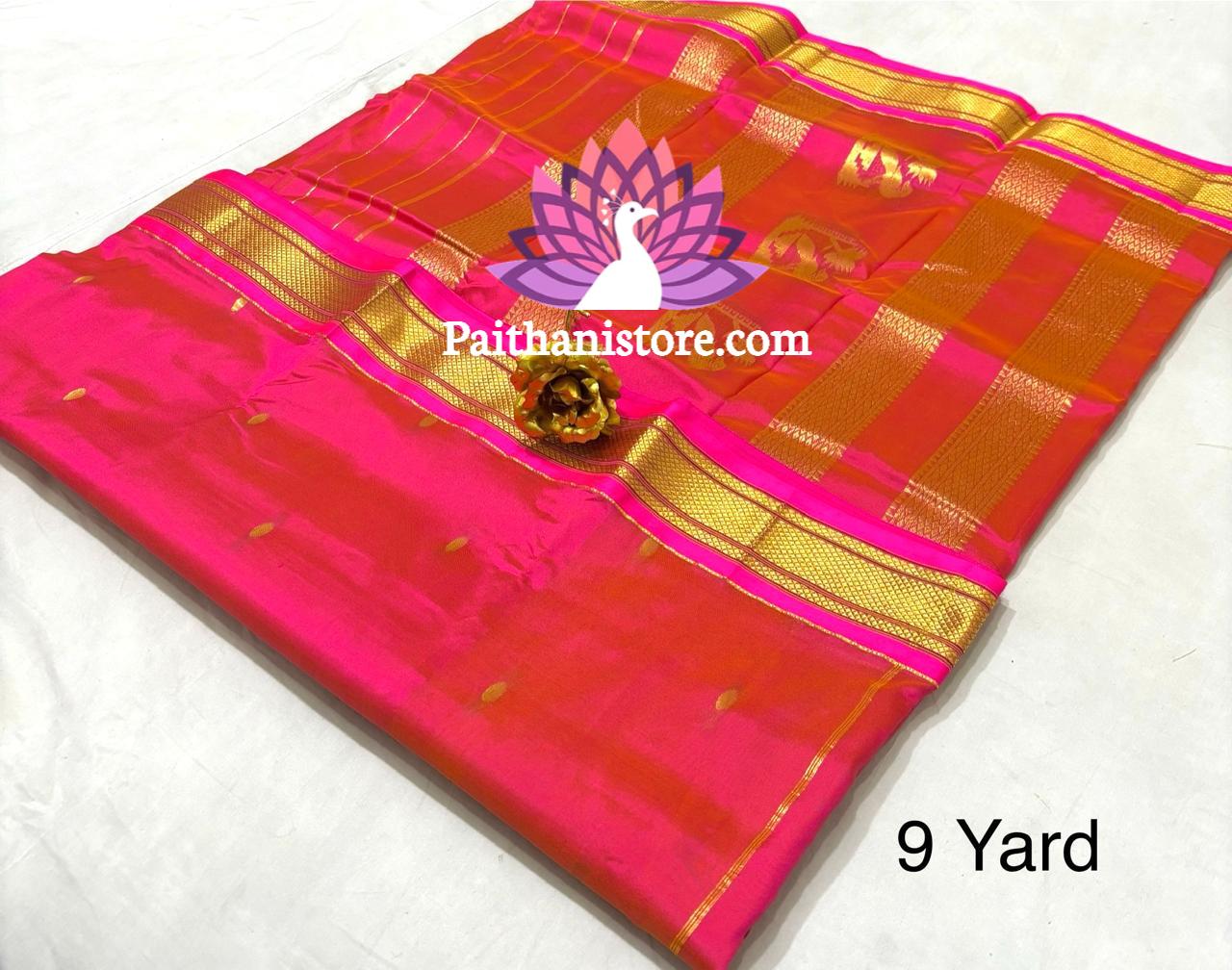 Beautiful Rajmata Nauvari Paithani Saree — Back View