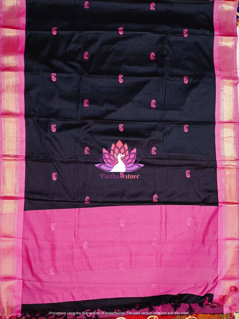 Black Sico Silk Paithani Saree - Perfect for Special Occasions