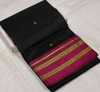 Black with Pink Narayan Peth Paithani Saree