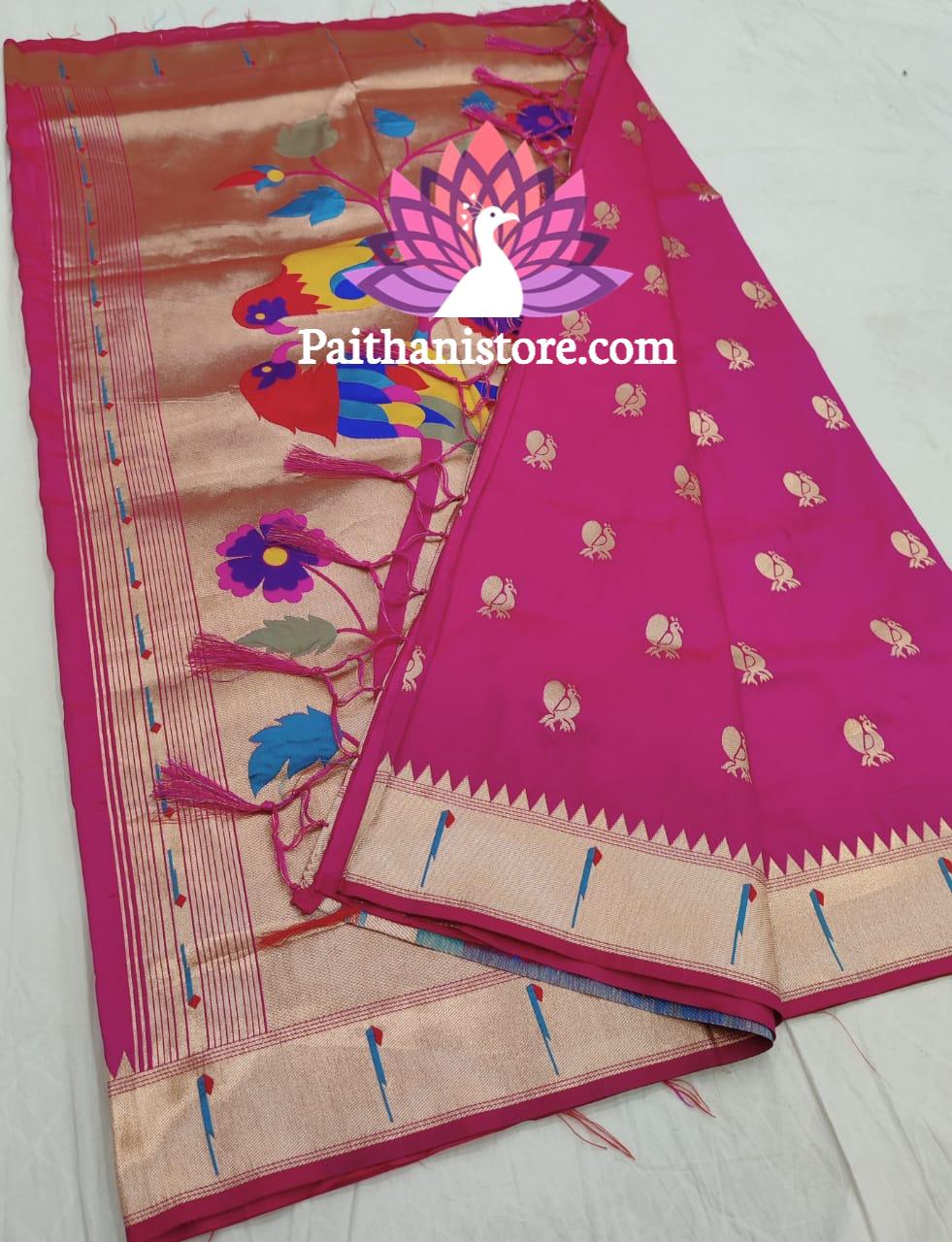 Designer Parrot Pallu Paithani Saree — View 15
