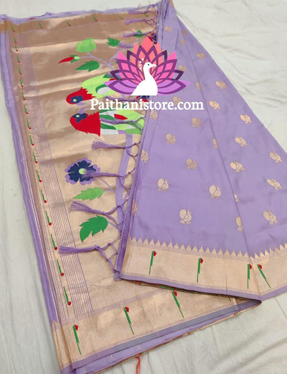 Designer Parrot Pallu Paithani Saree — Worn by Model