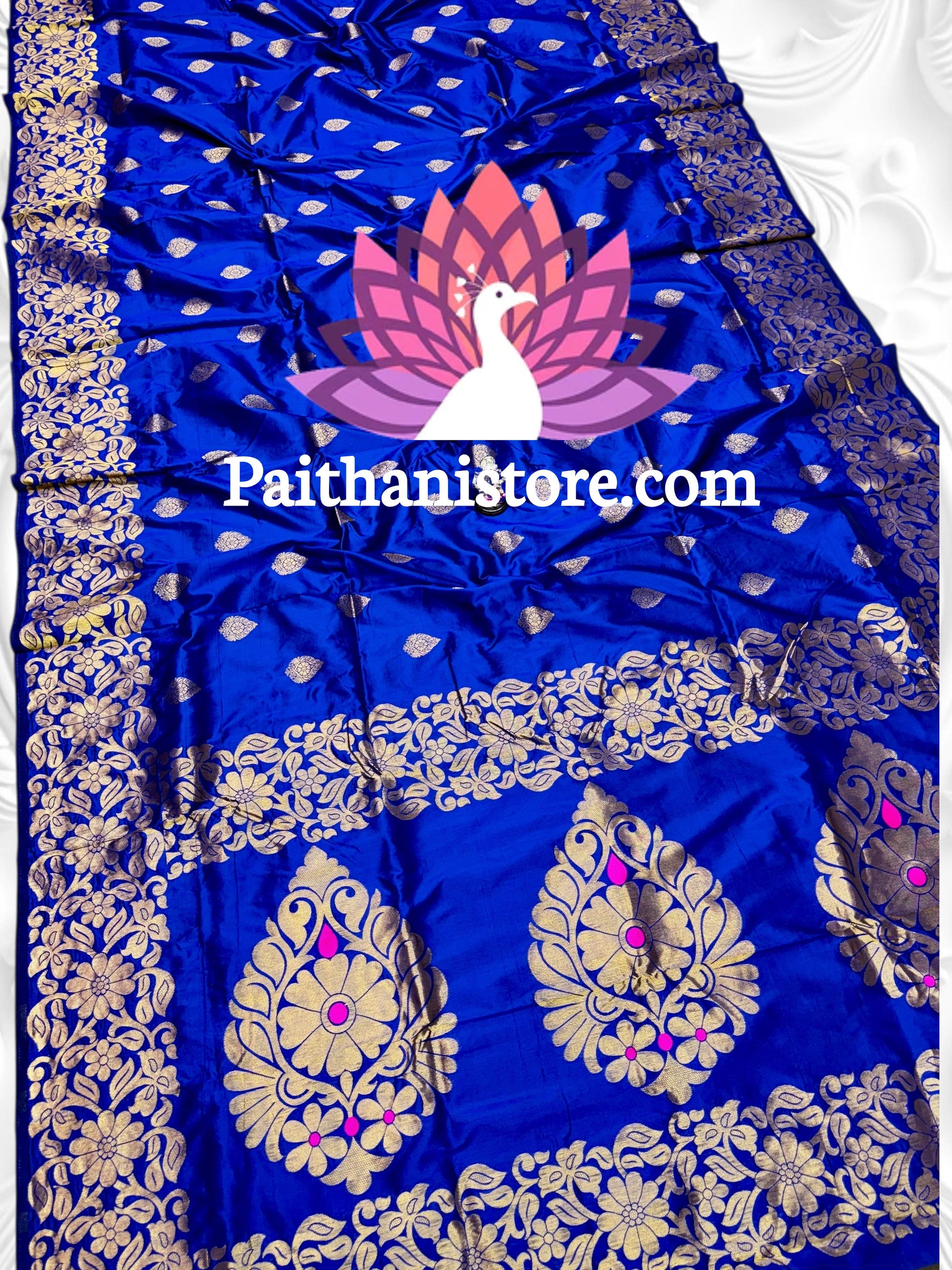 Designer Takshashila Paithani Saree — Side Angle