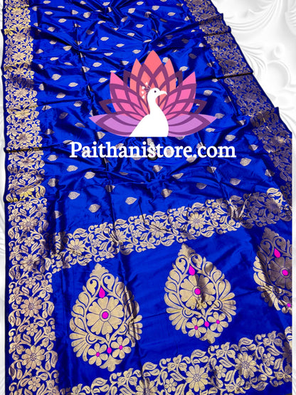 Designer Takshashila Paithani Saree — Side Angle