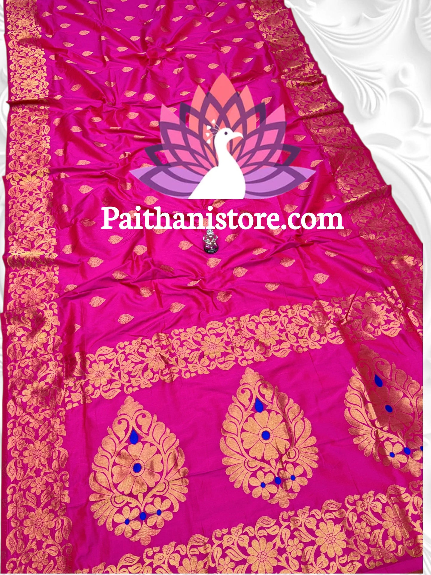 Designer Takshashila Paithani Saree — Back View