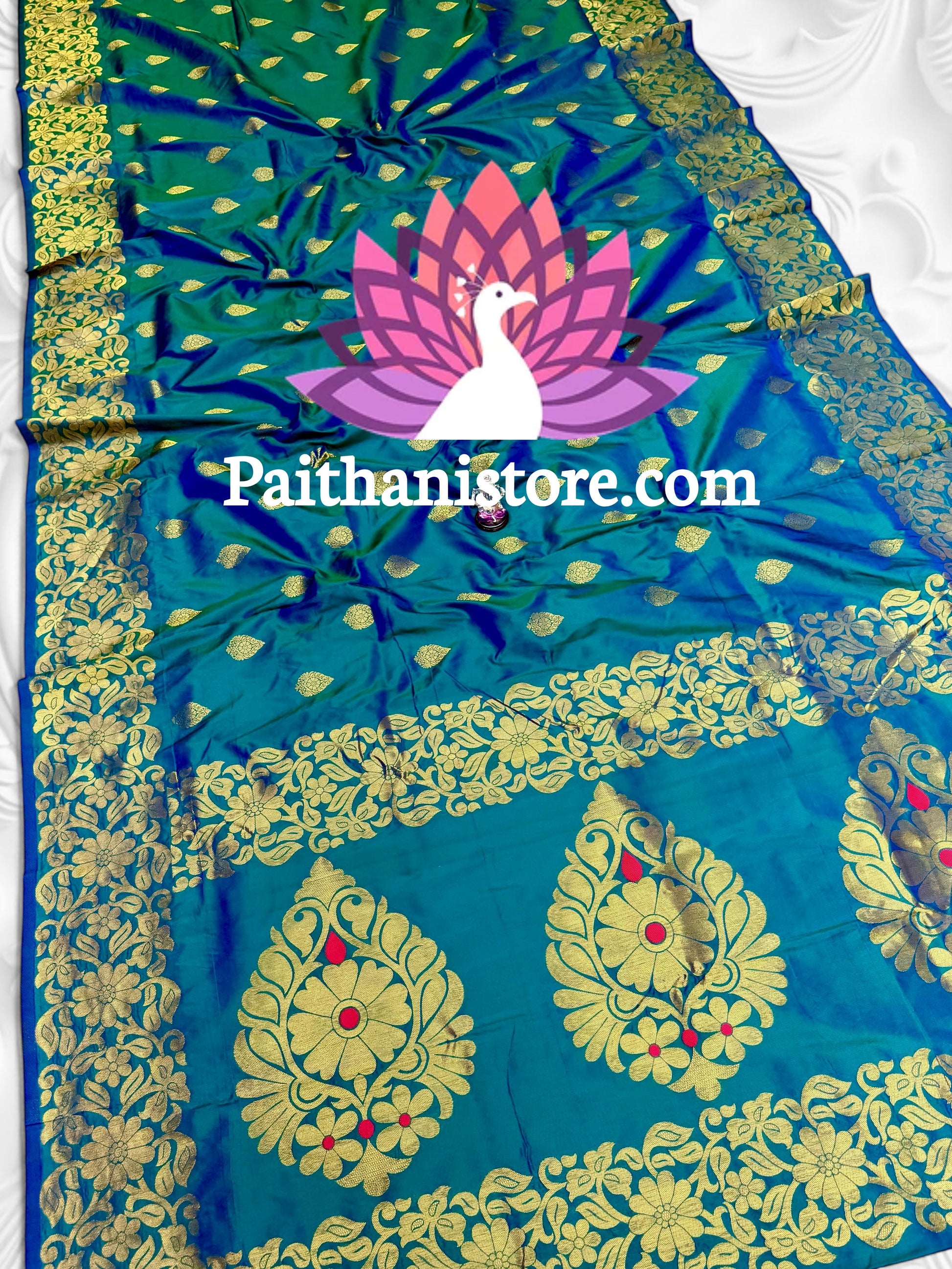 Designer Takshashila Paithani Saree — Detail Close-up