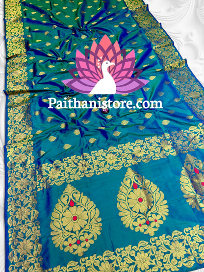 Designer Takshashila Paithani Saree — Detail Close-up