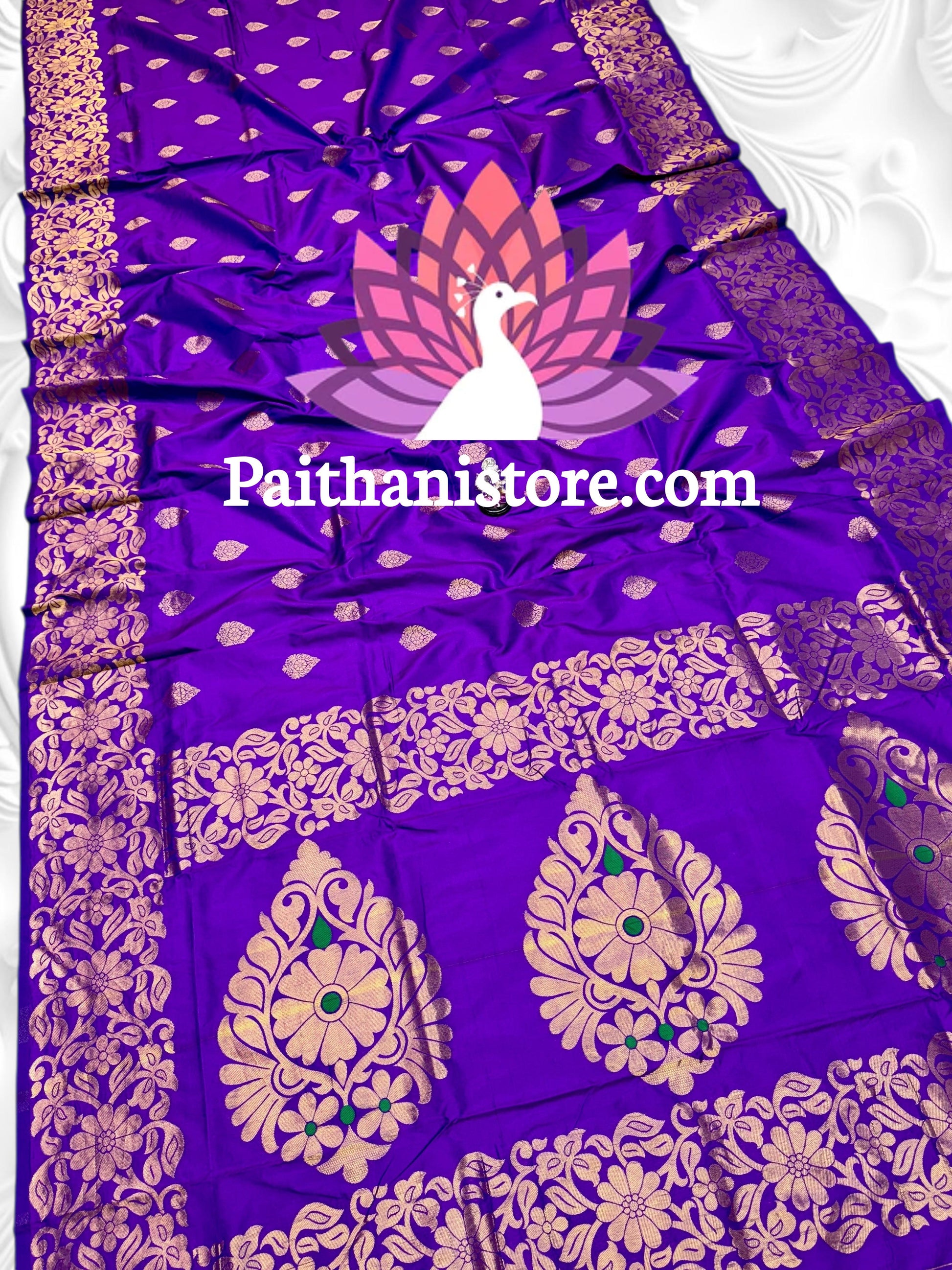 Designer Takshashila Paithani Saree — Front View