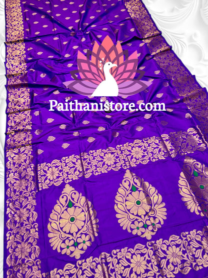 Designer Takshashila Paithani Saree — Front View