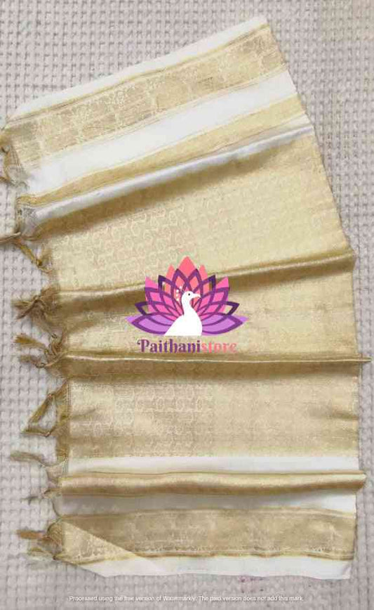 Designer White Shela For Wedding - Paithanistore
