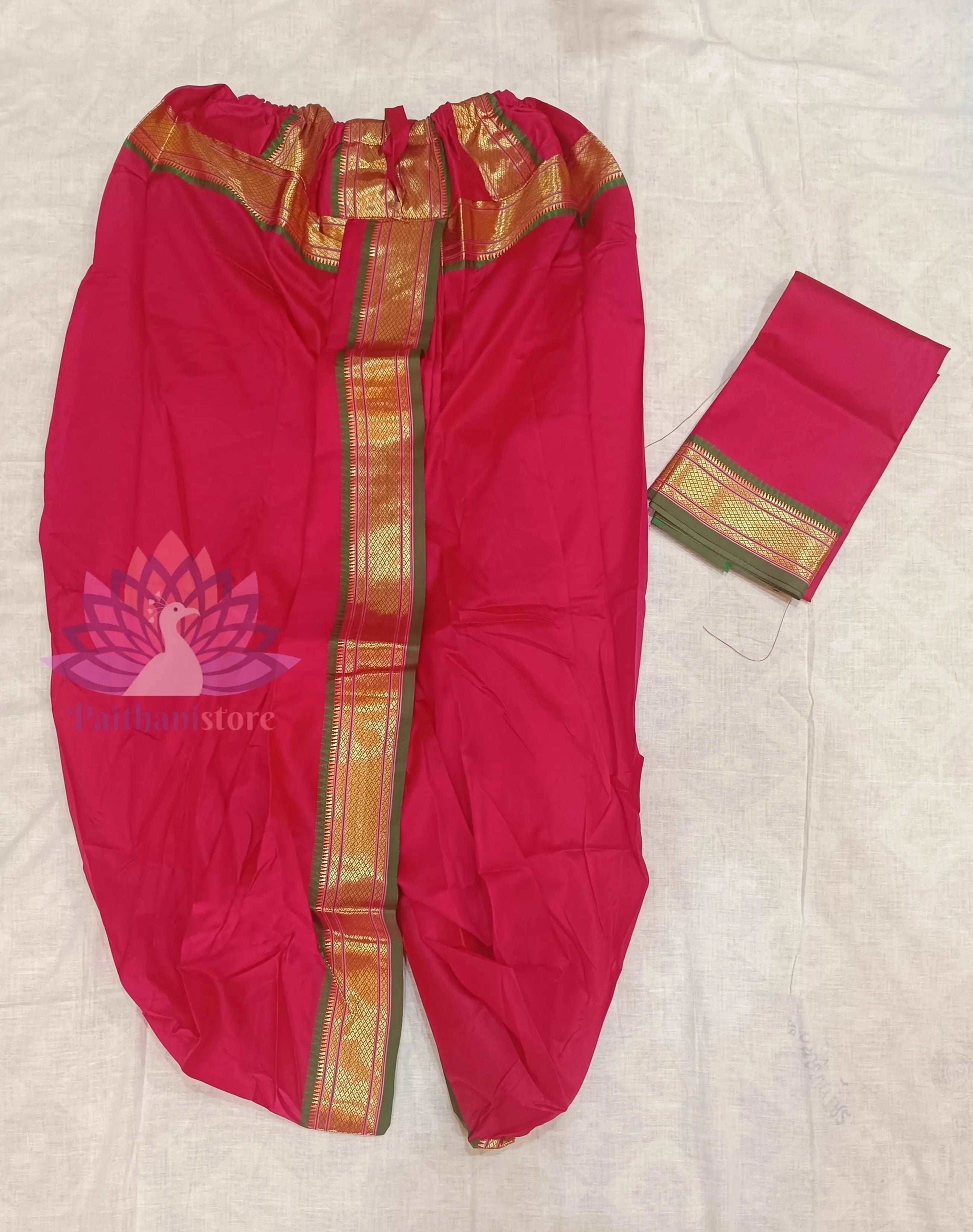 Dark Pink Men's Dhoti