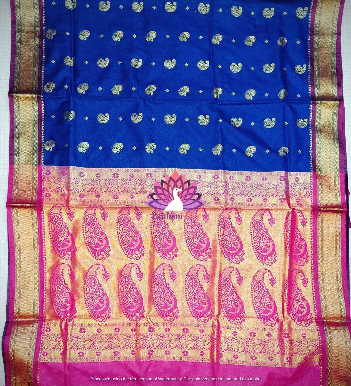 Shop Blue Semi Silk Sarees