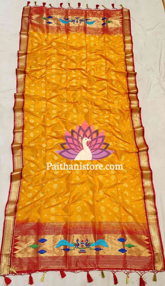Yellow Paithani Dupatta Silk