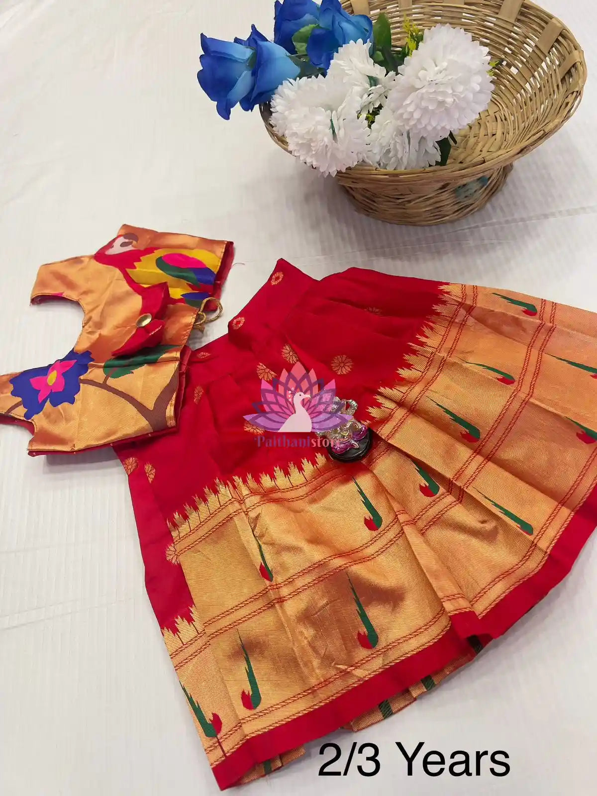 Designer Paithani Dress For Girls