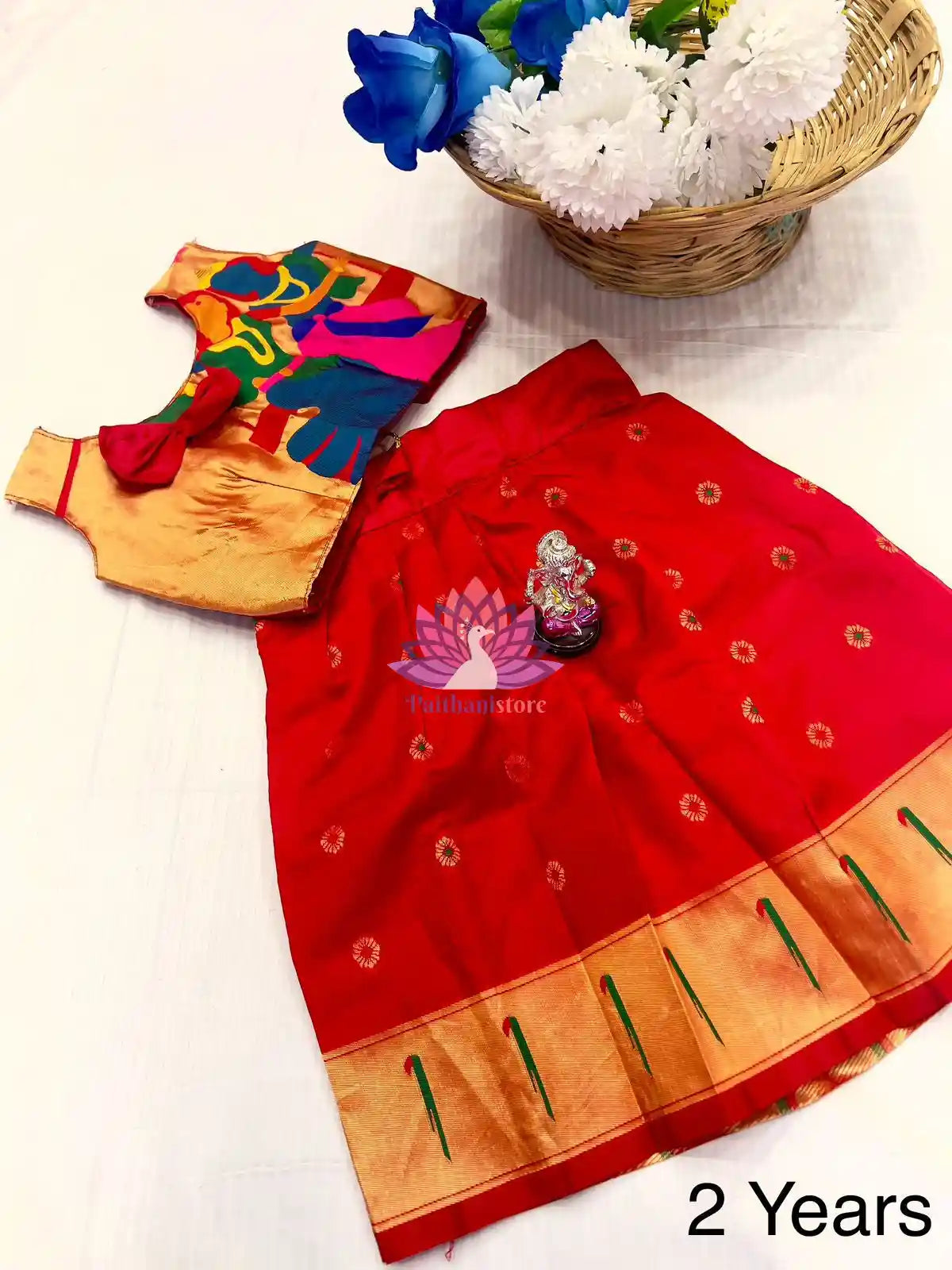 Designer Paithani Dress For Girls