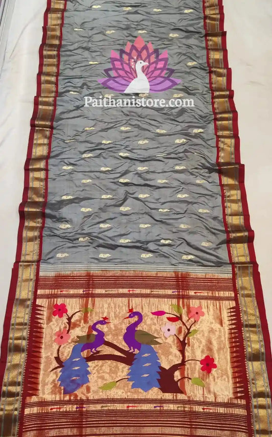 Authentic Paithani with Breathtaking Butta Design