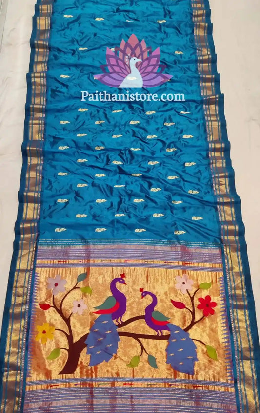 Authentic Paithani with Breathtaking Butta Design