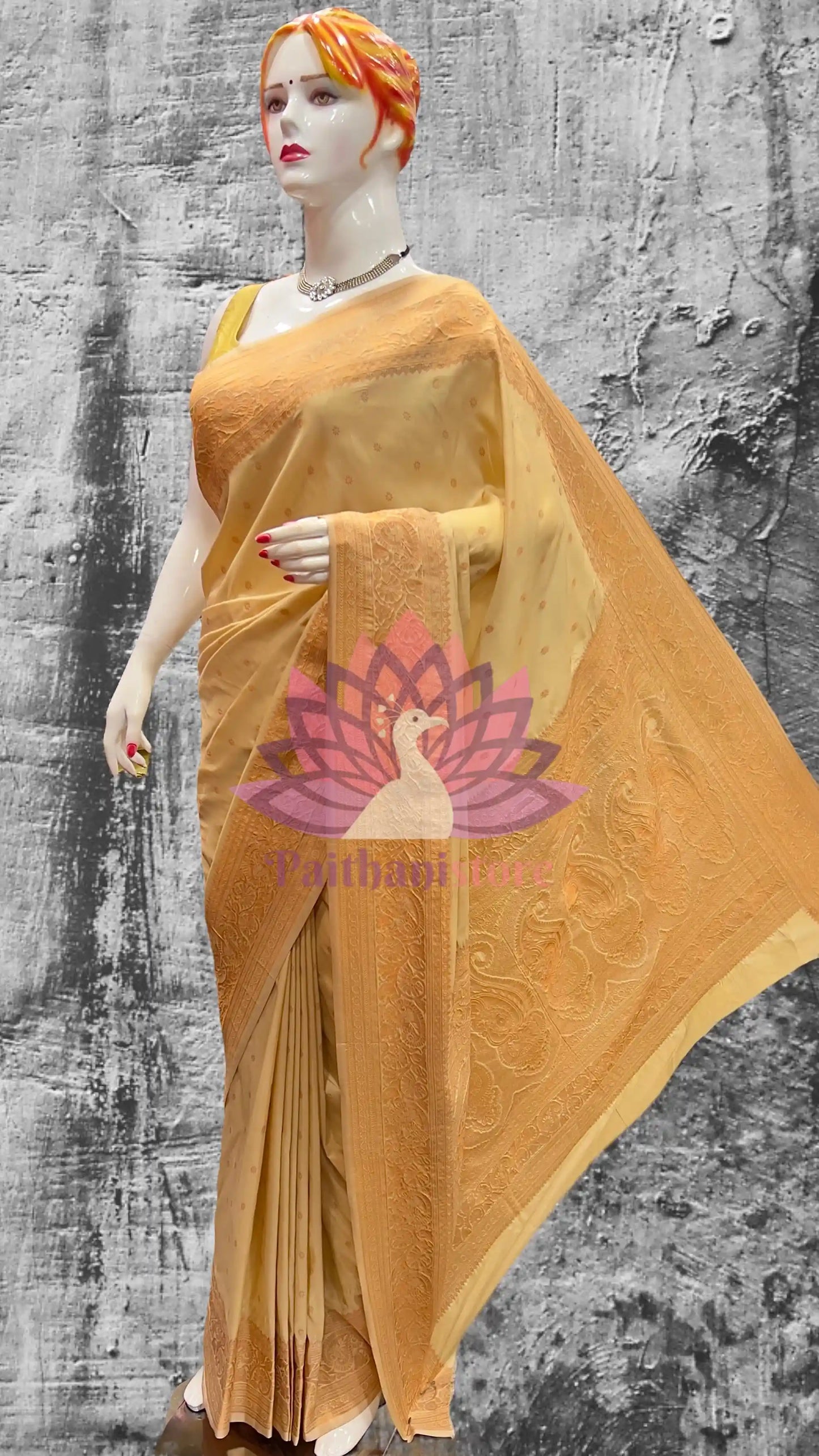 Semi-Silk Kanjivaram Paithani Saree