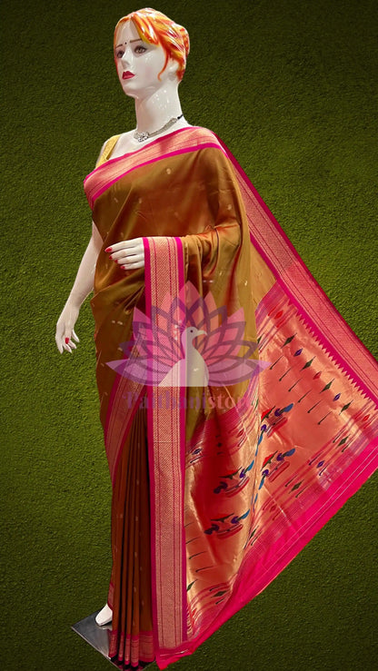 Semi Silk Yeola Paithani Saree