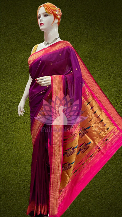 Semi Silk Yeola Paithani Saree