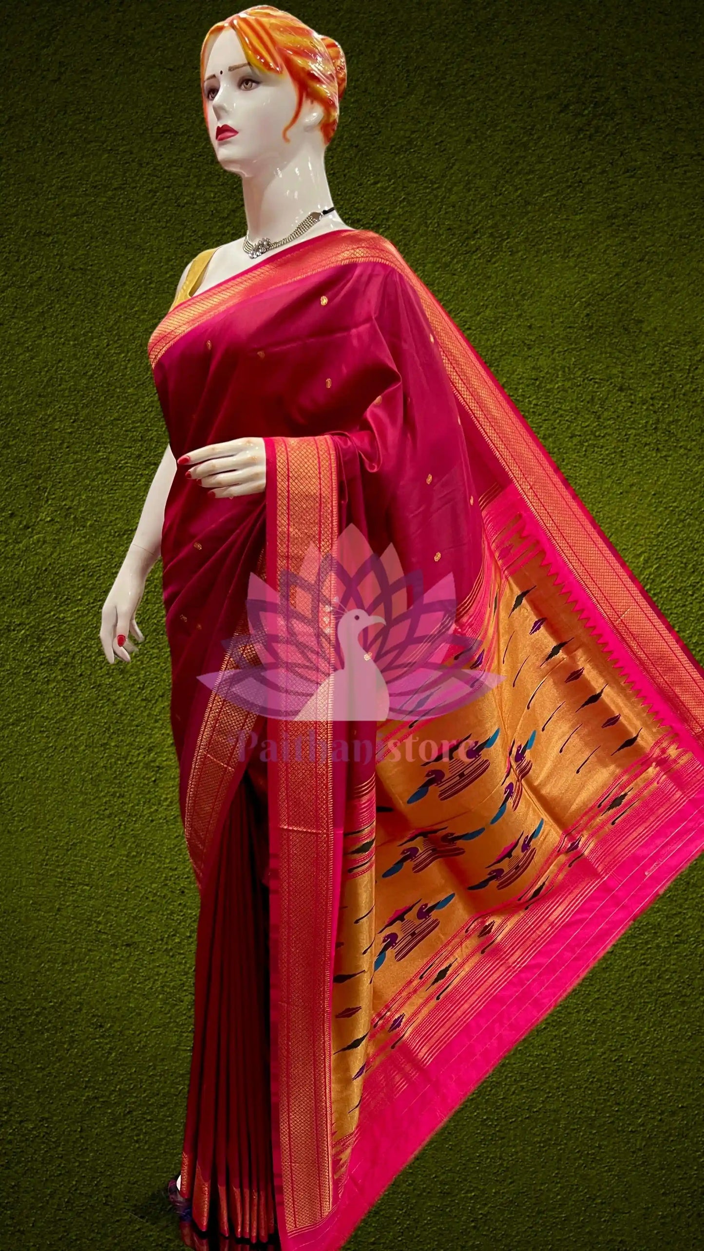 Semi Silk Yeola Paithani Saree