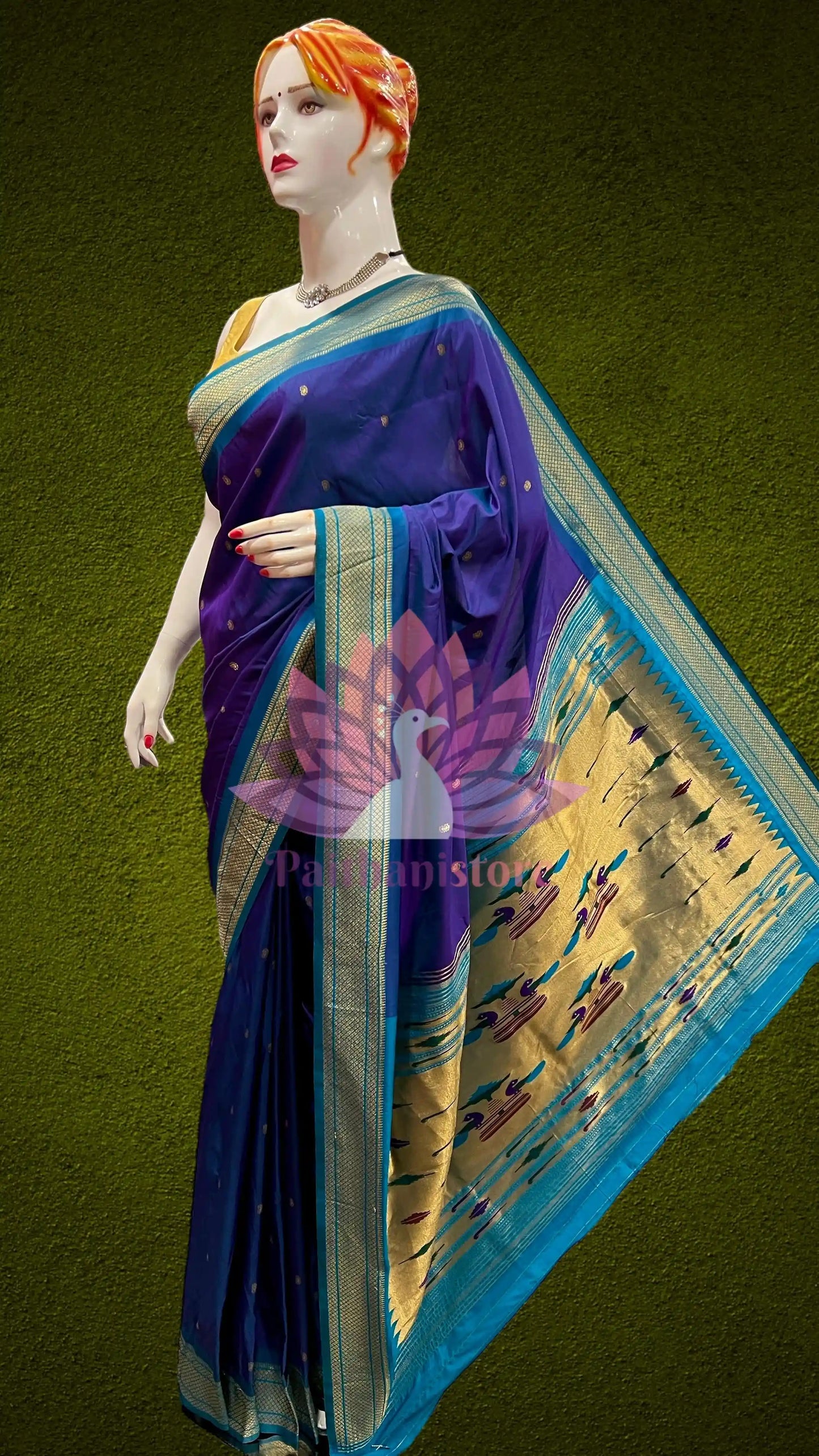 Semi Silk Yeola Paithani Saree