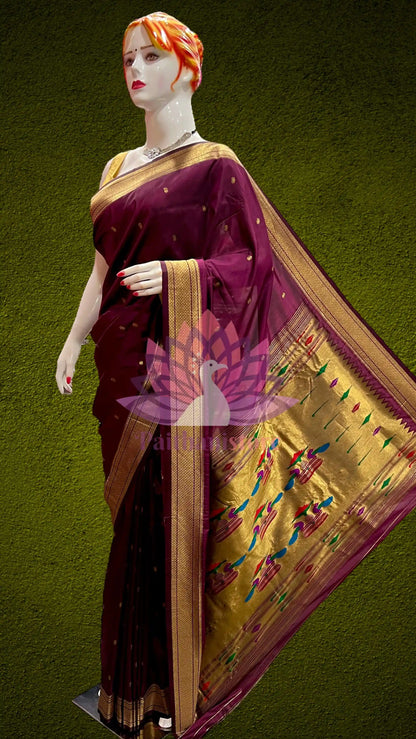 Semi Silk Yeola Paithani Saree