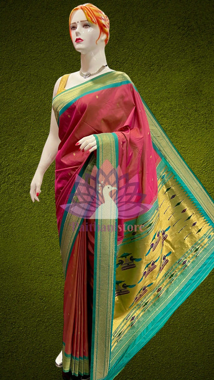 Semi Silk Yeola Paithani Saree