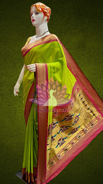 Semi Silk Yeola Paithani Saree