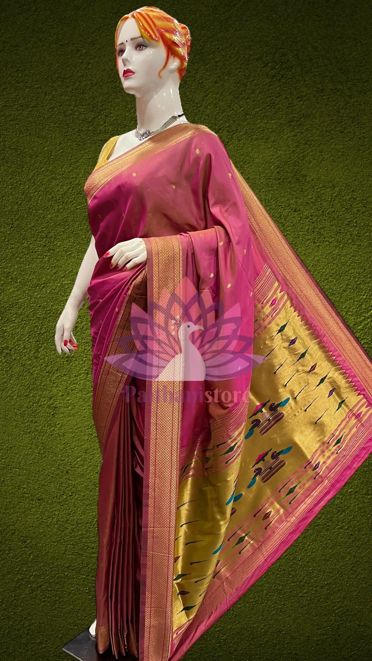 Semi Silk Yeola Paithani Saree