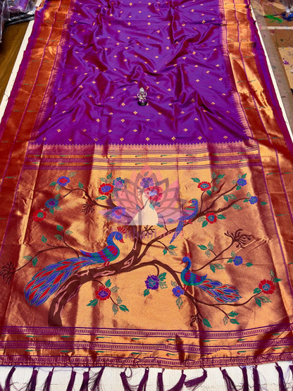 Double Muniya Paithani Silk Saree