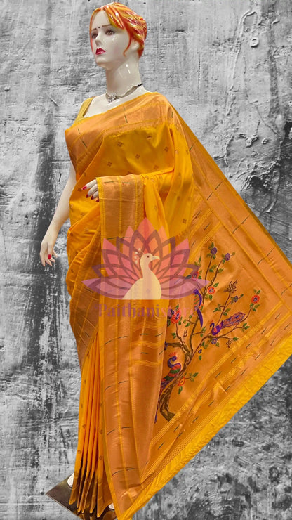 Double Muniya Paithani Silk Saree