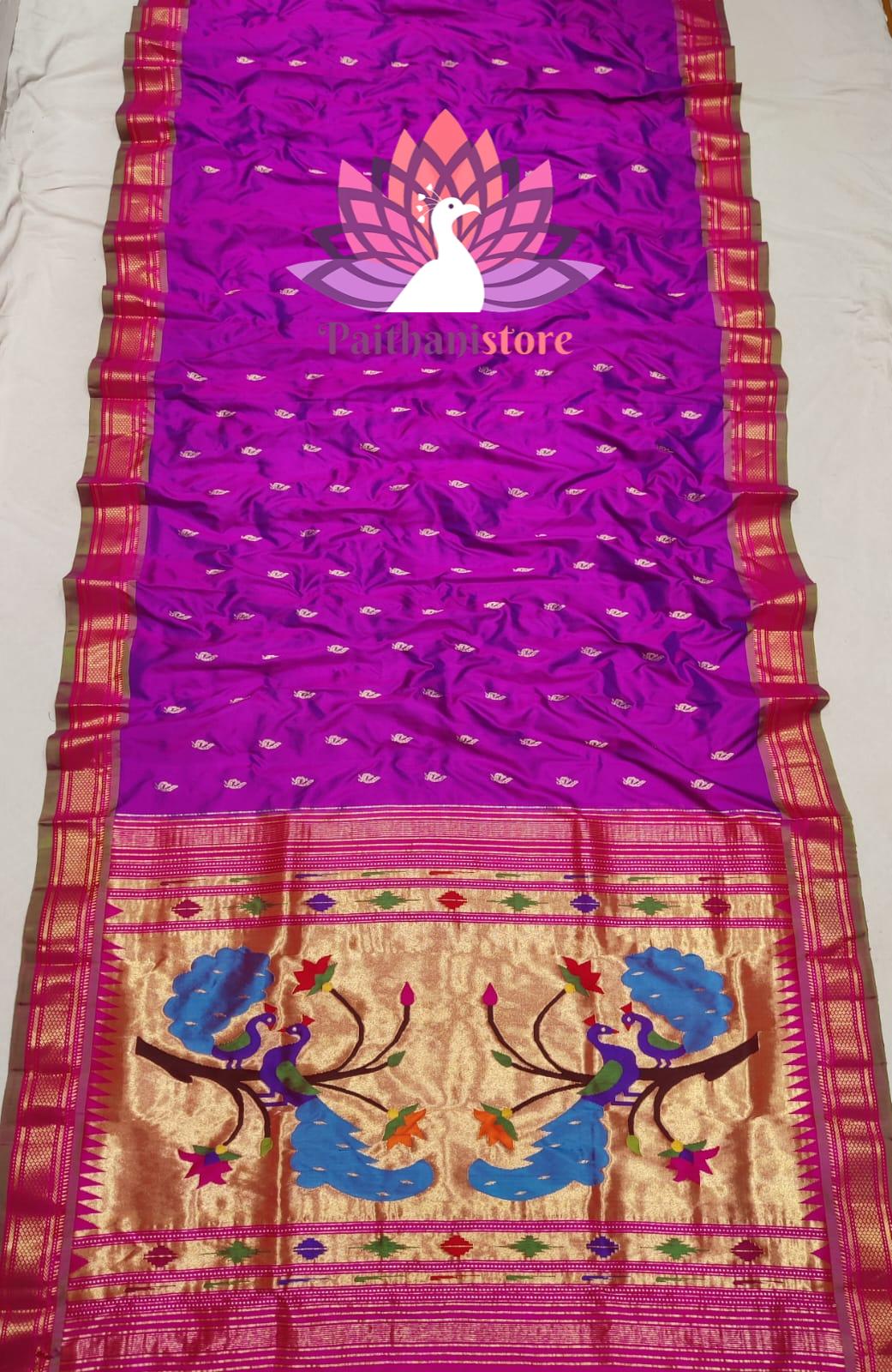 Pink Pure Silk Handloom Paithani