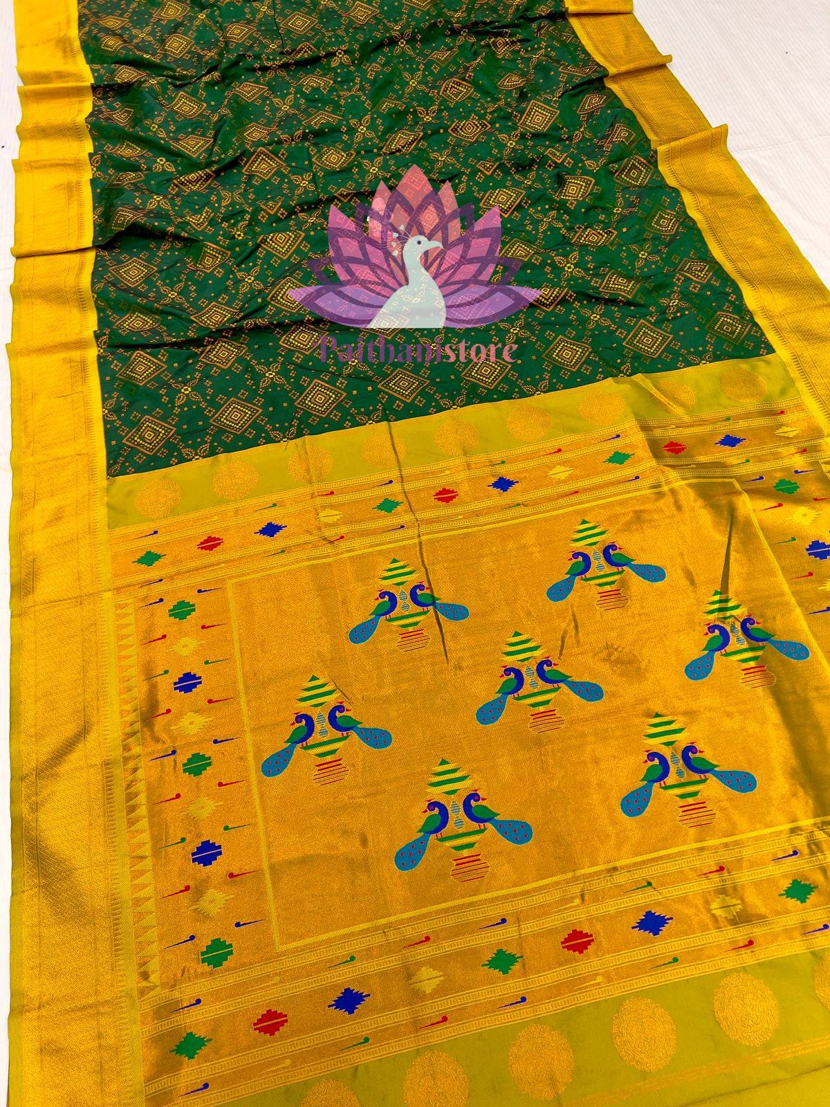 Elegant Bandhani Saree with All-Over Bandhani Butti