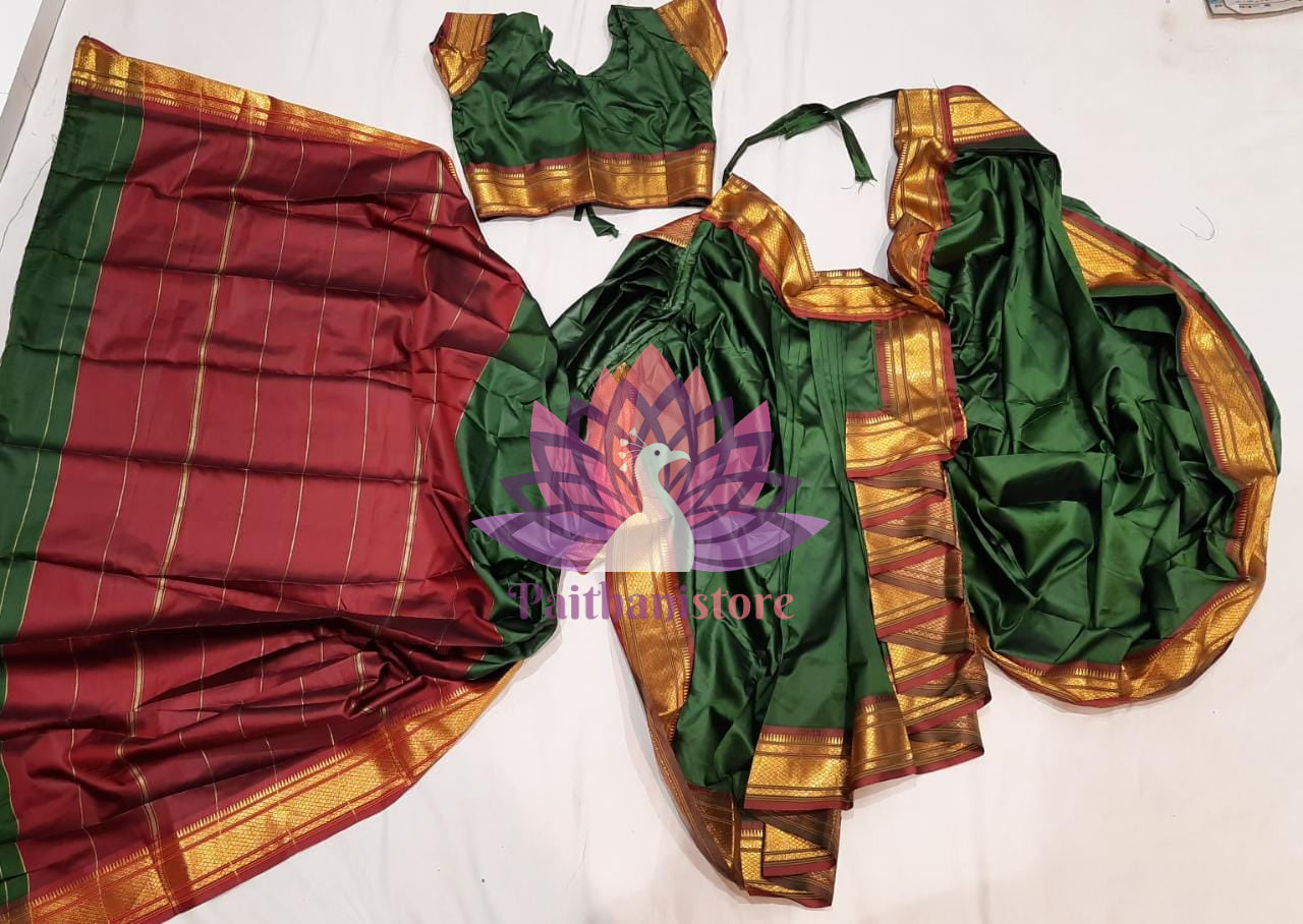 Readymade Semi-Silk Saree for Gauri Ganapati 2024